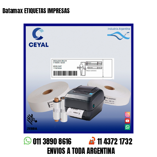 Datamax ETIQUETAS IMPRESAS