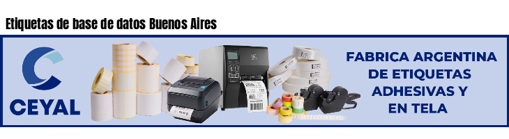 Etiquetas de base de datos Buenos Aires 