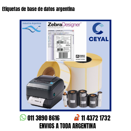 Etiquetas de base de datos argentina