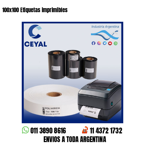 100×100 Etiquetas imprimibles