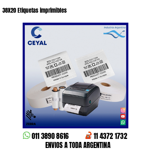 38X20 Etiquetas imprimibles
