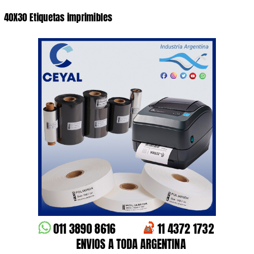 40X30 Etiquetas imprimibles