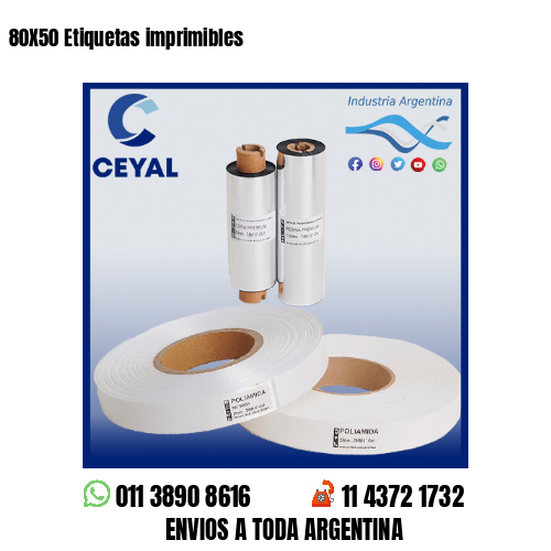 80X50 Etiquetas imprimibles