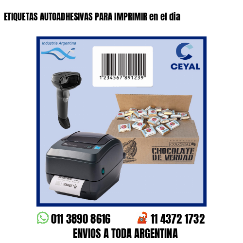 ETIQUETAS AUTOADHESIVAS PARA IMPRIMIR en el dia
