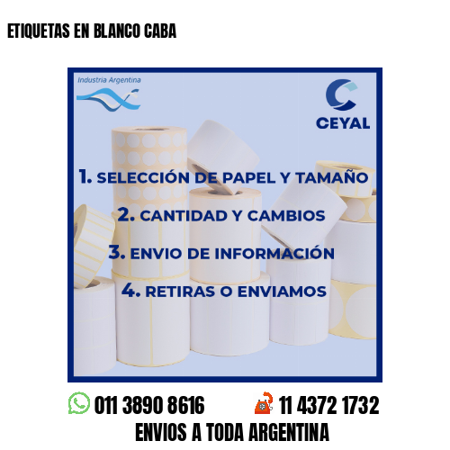 ETIQUETAS EN BLANCO CABA