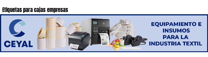 Etiquetas para cajas empresas 