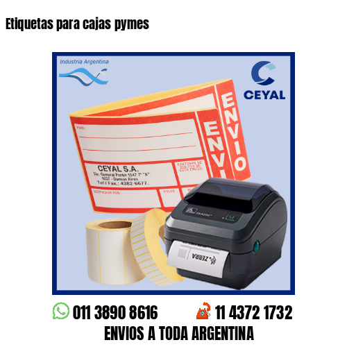 Etiquetas para cajas pymes