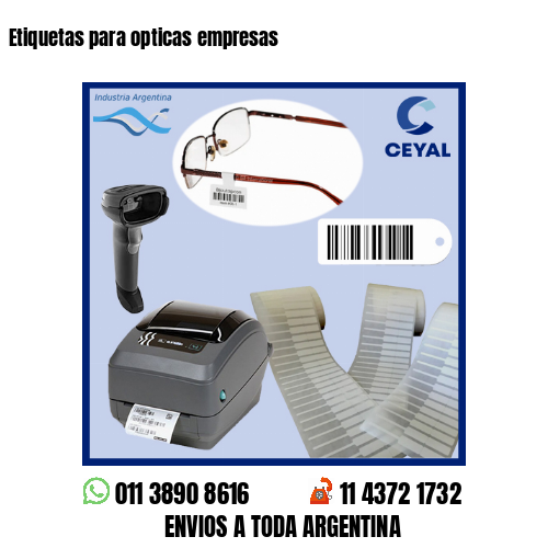 Etiquetas para opticas empresas
