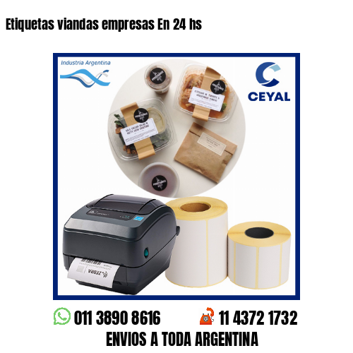 Etiquetas viandas empresas En 24 hs