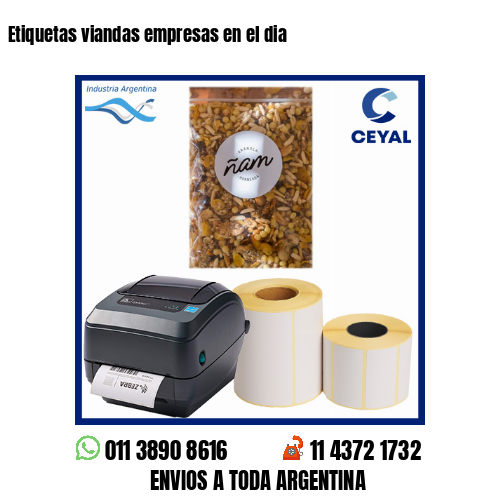 Etiquetas viandas empresas en el dia