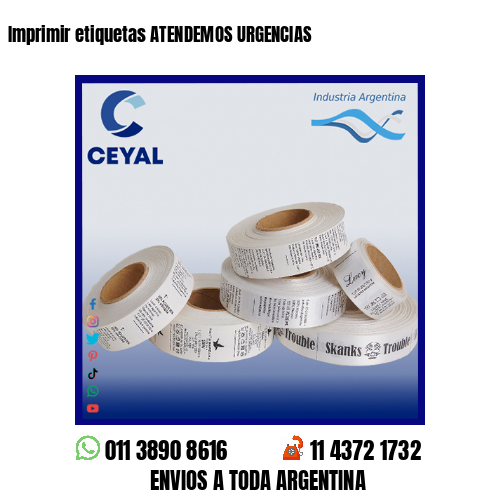 Imprimir etiquetas ATENDEMOS URGENCIAS