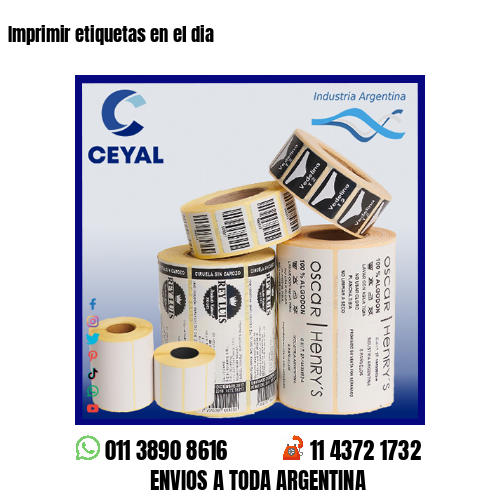 Imprimir etiquetas en el dia