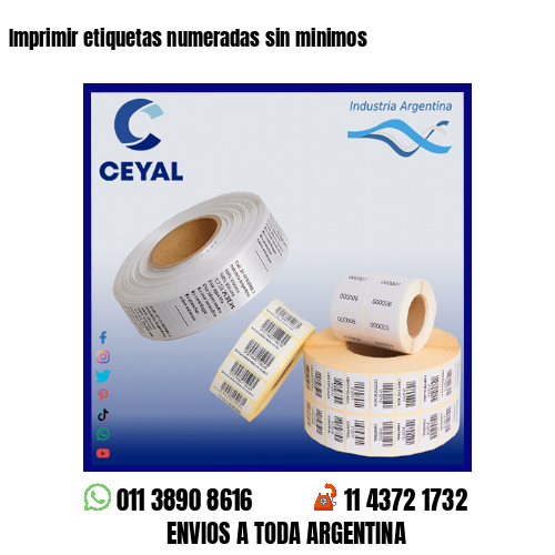 Imprimir etiquetas numeradas sin minimos