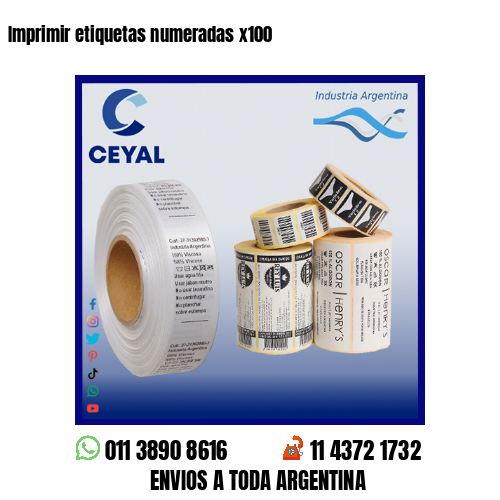 Imprimir etiquetas numeradas x100