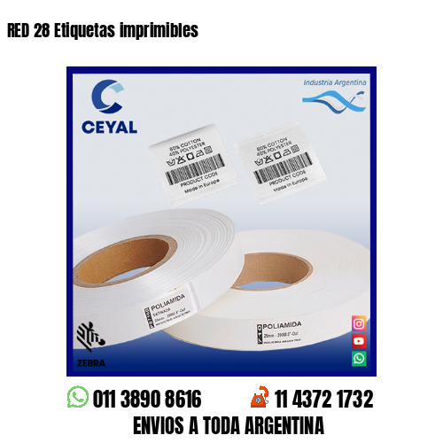 RED 28 Etiquetas imprimibles