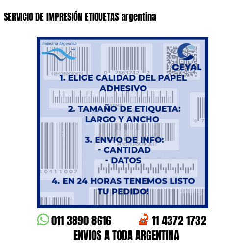 SERVICIO DE IMPRESIÓN ETIQUETAS argentina