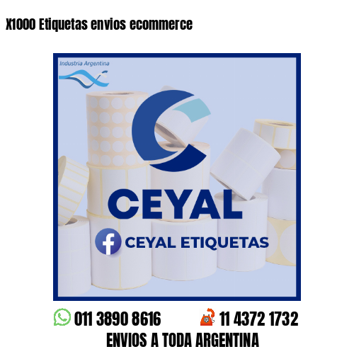 X1000 Etiquetas envios ecommerce