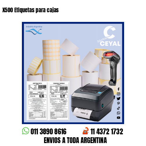 X500 Etiquetas para cajas