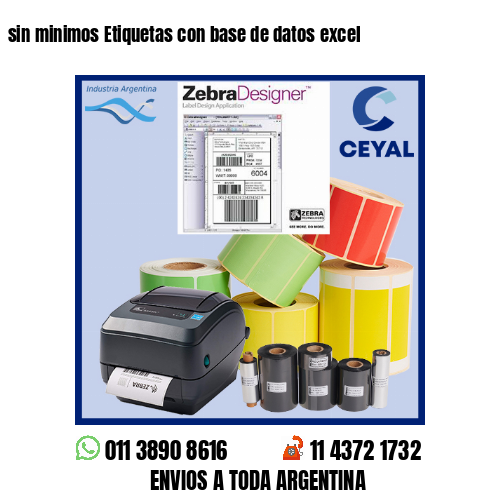 sin minimos Etiquetas con base de datos excel