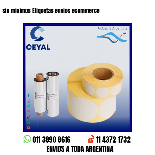 sin minimos Etiquetas envios ecommerce