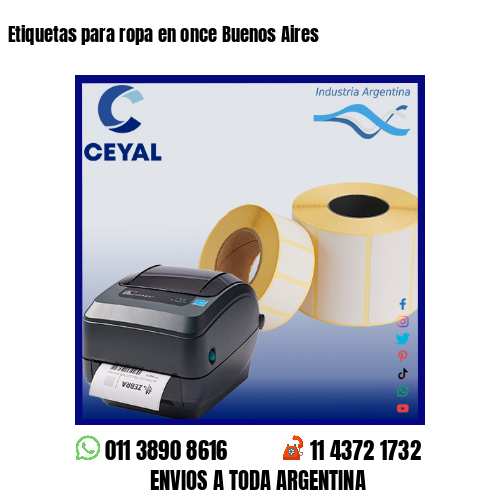 Etiquetas para ropa en once Buenos Aires