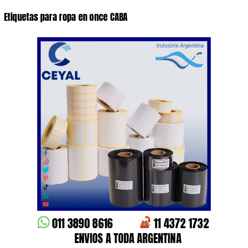 Etiquetas para ropa en once CABA