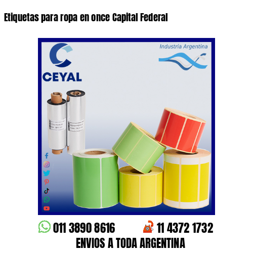 Etiquetas para ropa en once Capital Federal