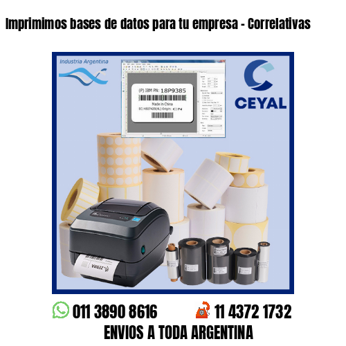 Imprimimos bases de datos para tu empresa – Correlativas