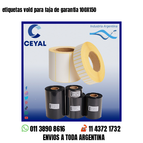 etiquetas void para faja de garantia 100X150