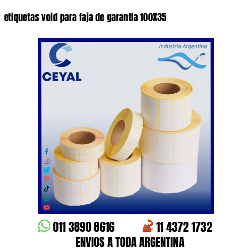 etiquetas void para faja de garantia 100X35