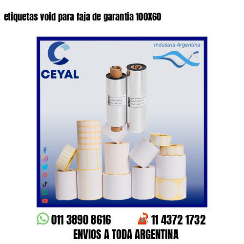 etiquetas void para faja de garantia 100X60