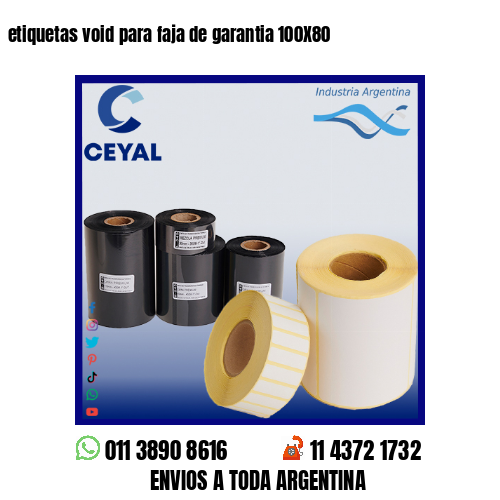 etiquetas void para faja de garantia 100X80