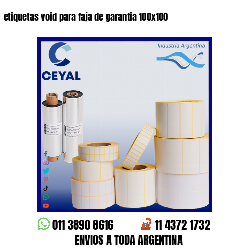 etiquetas void para faja de garantia 100×100