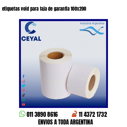 etiquetas void para faja de garantia 100×200