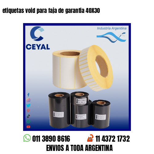 etiquetas void para faja de garantia 40X30