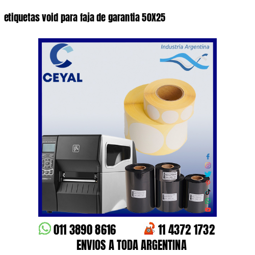 etiquetas void para faja de garantia 50X25