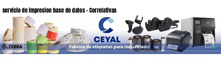 servicio de impresion base de datos - Correlativas