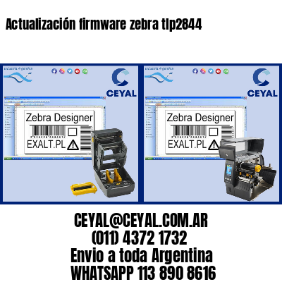 Actualización firmware zebra tlp2844
