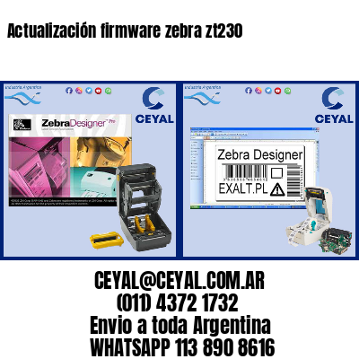 Actualización firmware zebra zt230