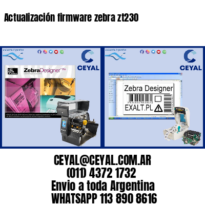 Actualización firmware zebra zt230