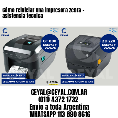 Cómo reiniciar una impresora zebra - asistencia tecnica