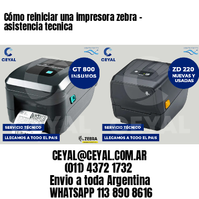 Cómo reiniciar una impresora zebra - asistencia tecnica