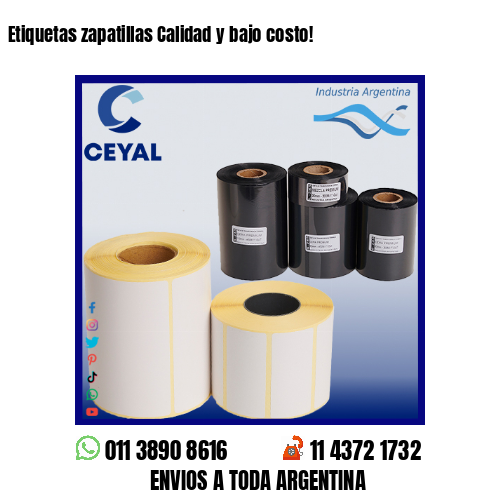 Etiquetas zapatillas Calidad y bajo costo!