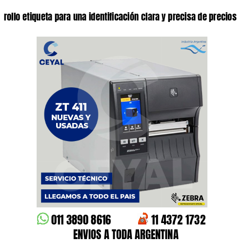 rollo etiqueta para una identificación clara y precisa de precios
