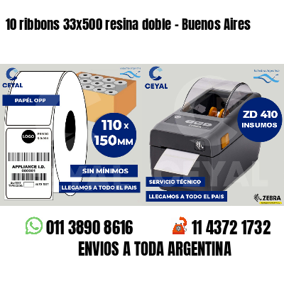 10 ribbons 33x500 resina doble - Buenos Aires