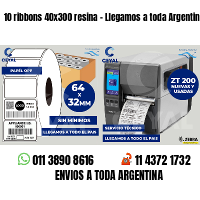 10 ribbons 40x300 resina - Llegamos a toda Argentina