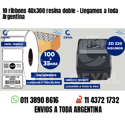 10 ribbons 40x300 resina doble - Llegamos a toda Argentina