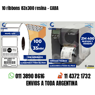 10 ribbons 83x300 resina - CABA