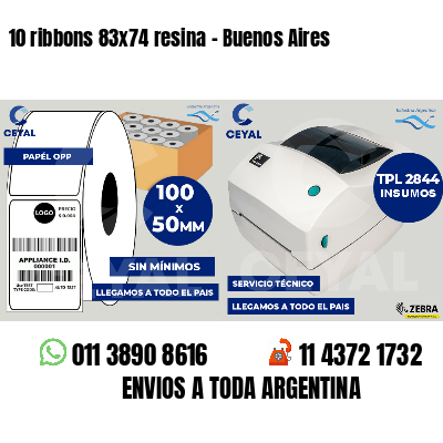 10 ribbons 83x74 resina - Buenos Aires