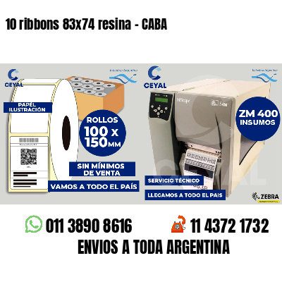 10 ribbons 83x74 resina - CABA